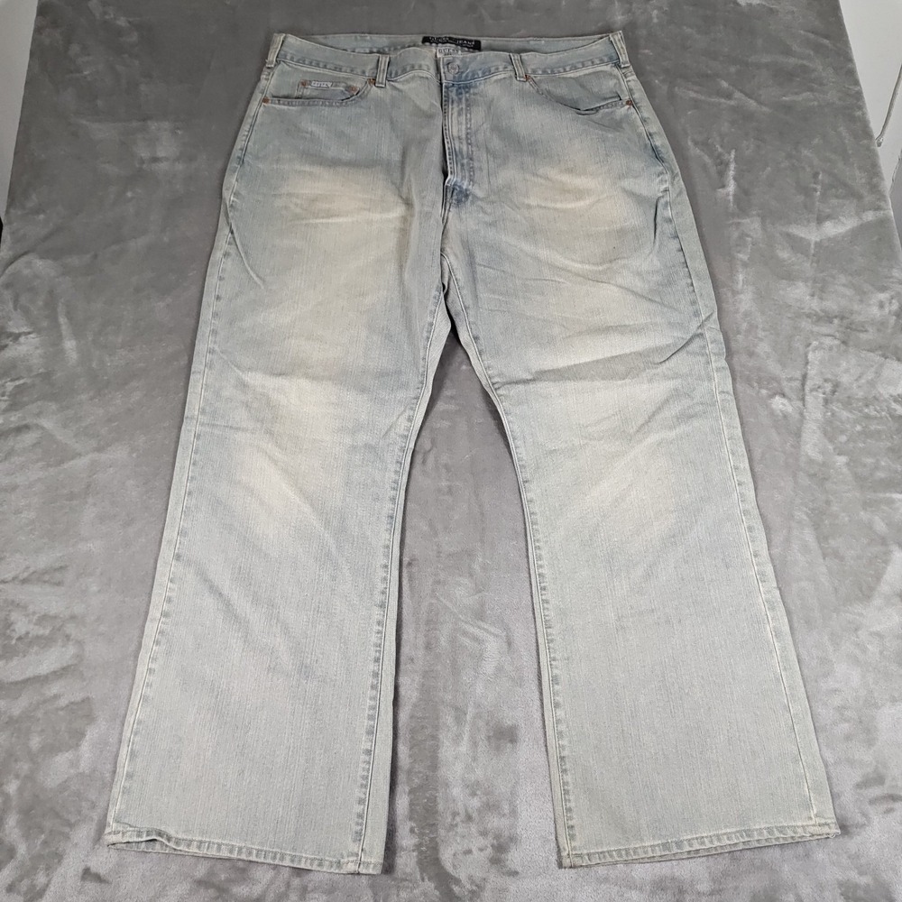 Vintage Guess Jeans Mens 40x30 Blue Baggy Wide Leg Y2K Light Faded Skater Hiphop